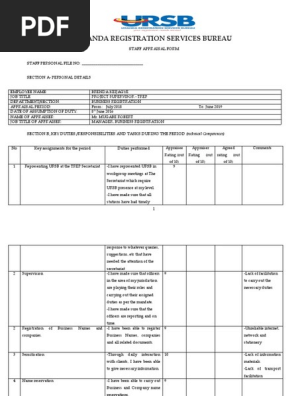 Appraisal Form