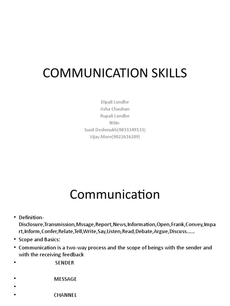 Mastering Effective Communication Skills | PDF | Career & Growth | Self ...
