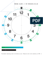 Printable Learning Time Clock Template PDF