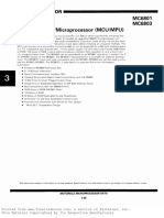 Motorola MC6801 - MC6803 Microcontroller - Microprocessor