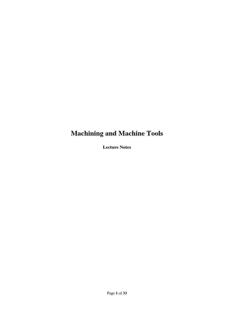 Overview of Milling Machine Operations | PDF | Machining | Gear