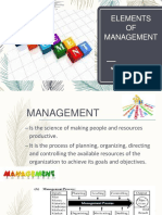 Elements OF Management: Nanelyn T. Bontoyan