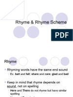 Rhyme & Rhyme Scheme