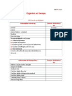 Texto - Ejemplo para Organizar El Tiempo en El Cuaderno