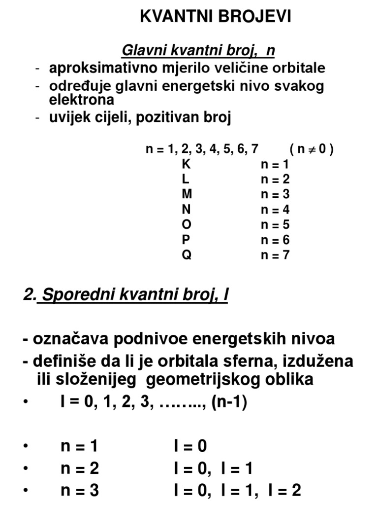 Kvantni Brojevi | PDF