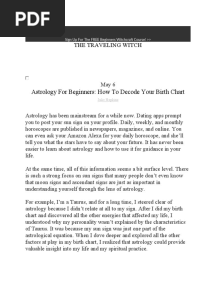 Astrology For Beginners: How To Decode Your Birth Chart: The Traveling Witch