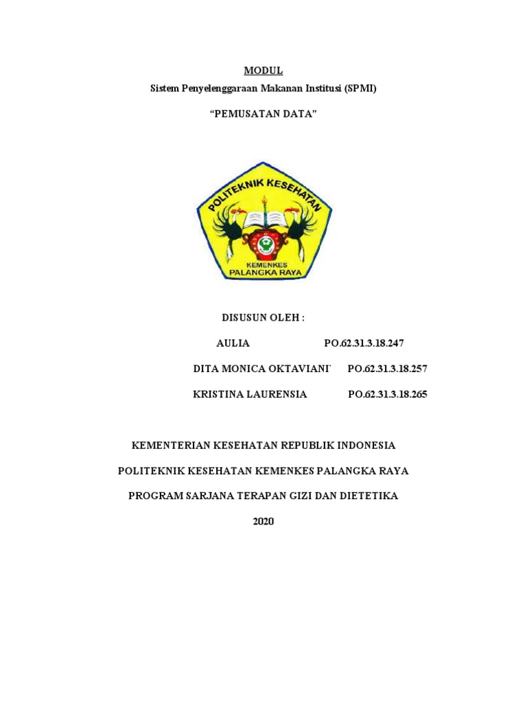 Modul SPMI Gizi Kemenkes 2020 | PDF