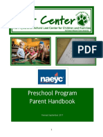 Preschool Program Parent Handbook