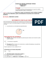 Guia #2 Movimiento Circular Uniforme Grado 10°