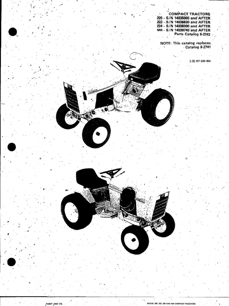 Case Garden Tractors, Case 444 446 448 Service Manual | Piston
