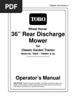 Download Toro WheelHorse 36 Inch Rear Discharge Mower Owners Manual by Kevins Small Engine and Tractor Service SN47347686 doc pdf