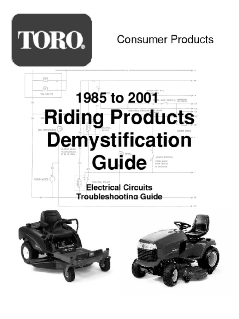 Toro wheelhorse Demystification Electical wiring diagrams for all