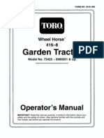 Toro Wheel Horse 416-8 Operators Manual