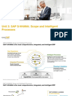 Unit 3: SAP S/4HANA: Scope and Intelligent Processes