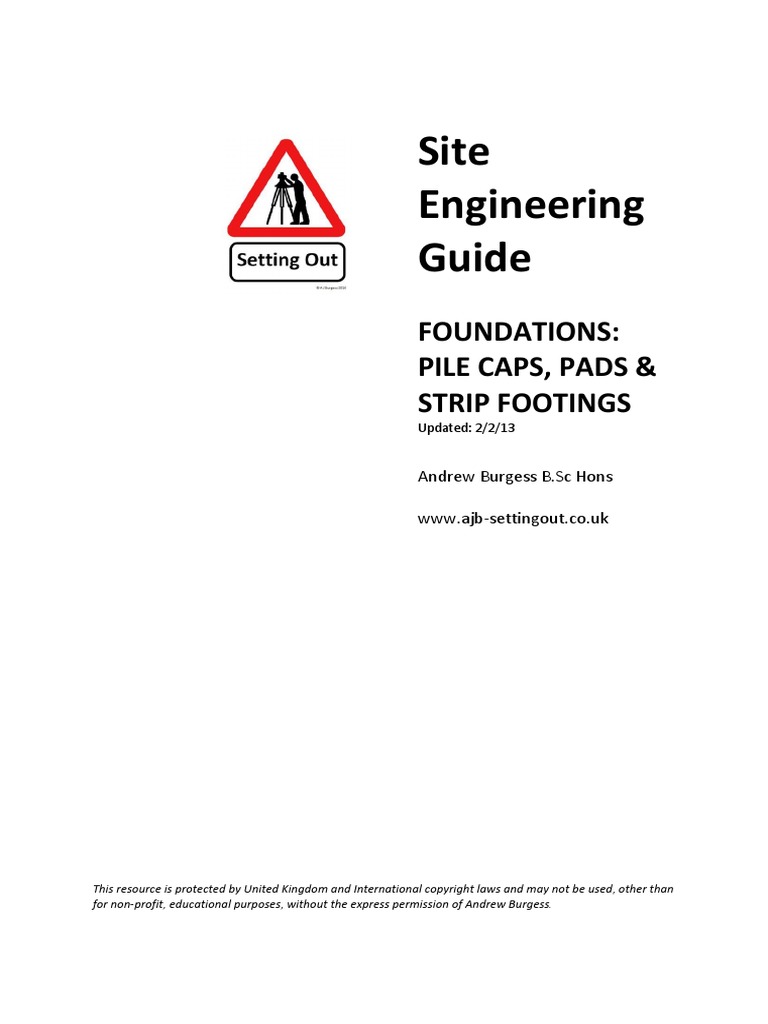 SEG Foundations Pile Caps, Pads and Strip Footings PDF | PDF | Deep ...