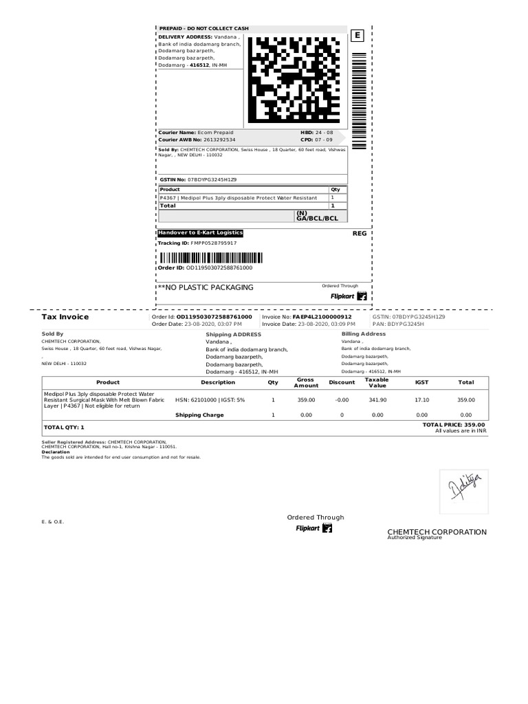 No Plastic Packaging Tax Invoice PDF Public Finance Economies