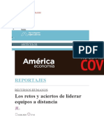 Los Retos y Aciertos de Liderar Equipos A Distancia: Reportajes