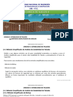 Unidad II. 2.4 Métodos Simplificados de Analisis de Estabilidad de Taludes PDF