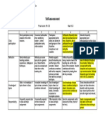 Self-Assessment Rubric 2020