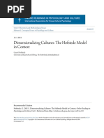 Dimensionalizing Cultures - The Hofstede Model