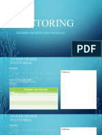 How to factor higher degree polynomials