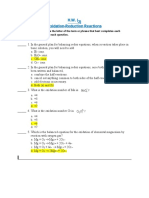 H.W. (2) Oxidation-Reduction Reactions