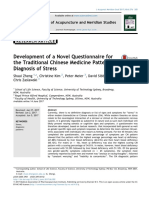 Development of A Novel Questionnaire For The Tradi - 2017 - Journal of Acupunctu