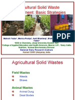 Agricultural Solid Waste Management: Basic Strategies: National Dairy Research Institute
