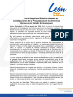 La Secretaría de Seguridad Pública Colabora en Investigaciones de PDF