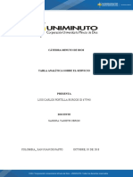 Tabla Analitica Sobre El Servicio