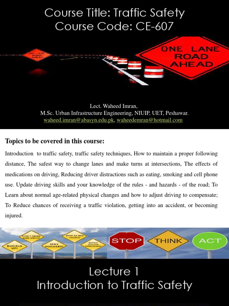 Traffic Safety Techniques and Systems | PDF | Traffic | Road Traffic Safety