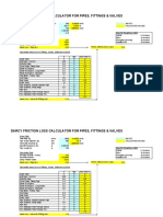 Darcy Friction Loss Calculator For Pipes, Fittings & Valves: Given Data