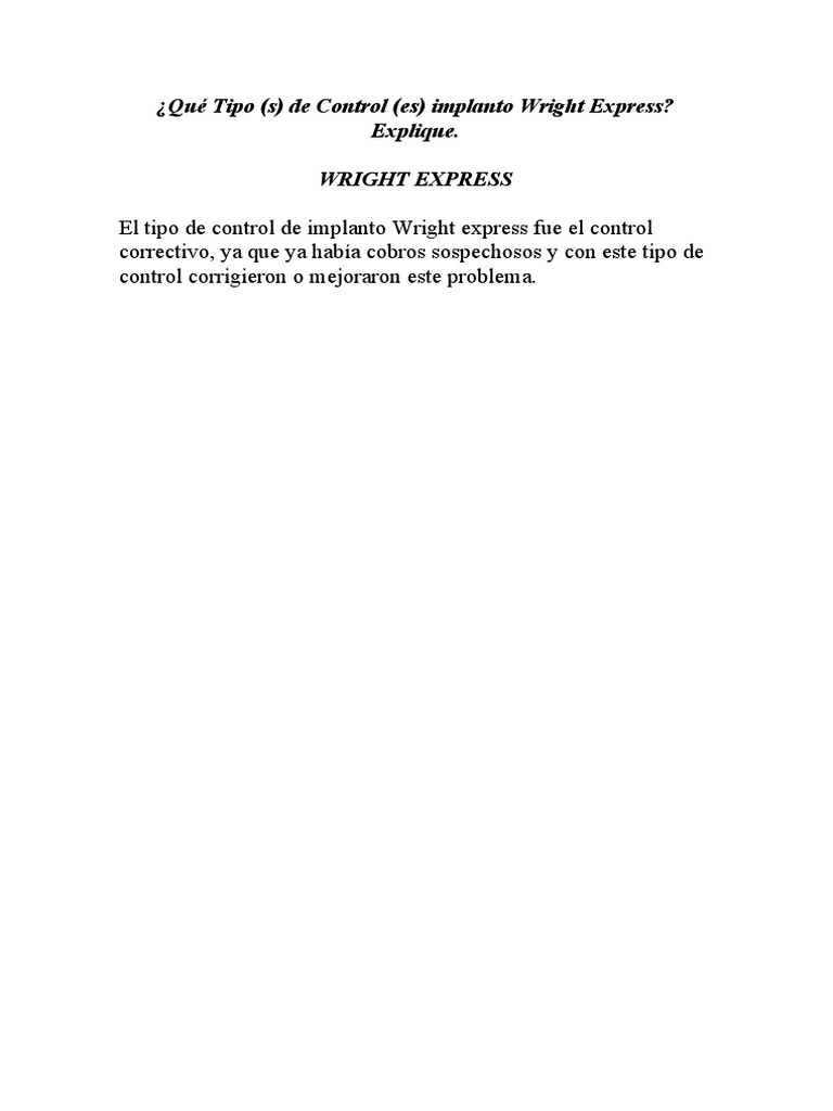Lectura Wright Express | PDF