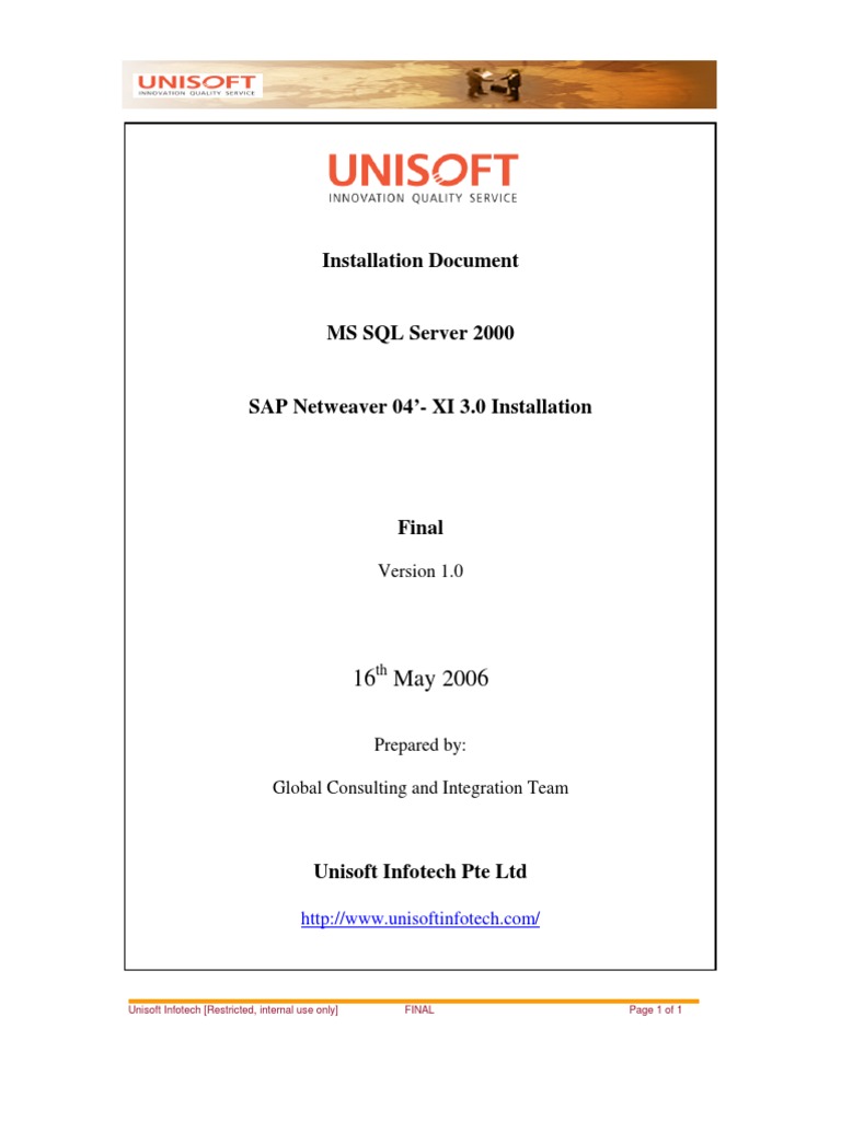 MS SQL Server 2000 Install Guide | PDF | Microsoft Sql Server | Password