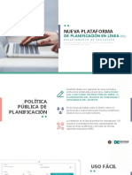 Presentacion de Plataforma de Planificación PDF