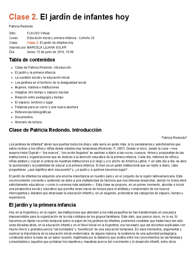 El Jardín de Infantes Hoy | PDF | Educación de la primera infancia ...