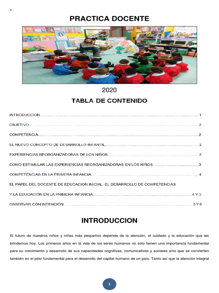 Desarrollo Integral en la Primera Infancia | PDF | Educación de la ...