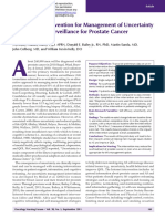 An Internet Intervention For Management of Uncertainty During Active Surveillance For Prostate Cancer