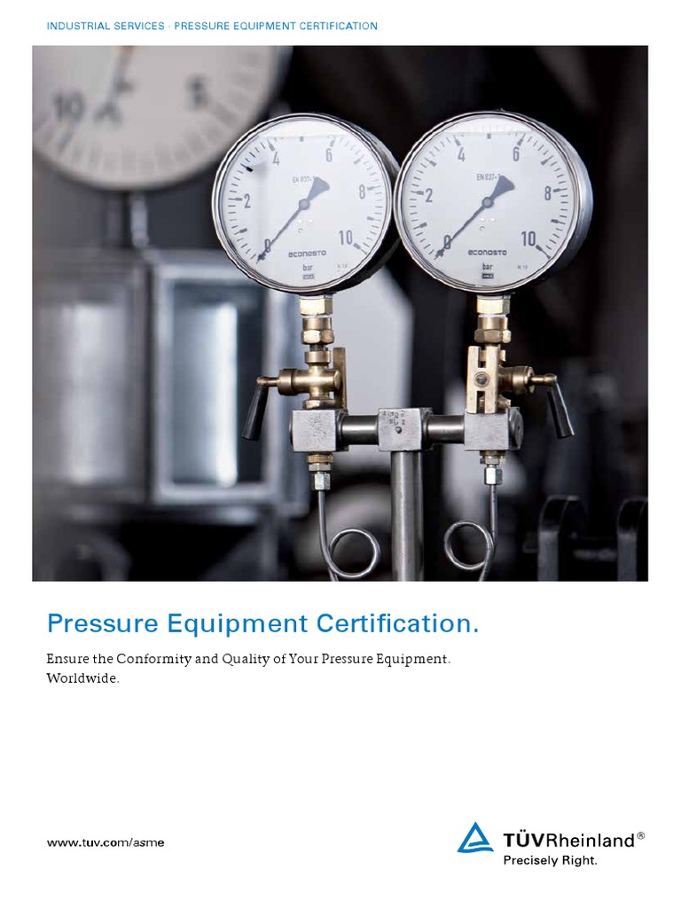 Tuv Rheinland Pressure Vessel Certification Asme Ped en PDF Certification Boiler