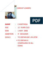 Young leader's profile and goals