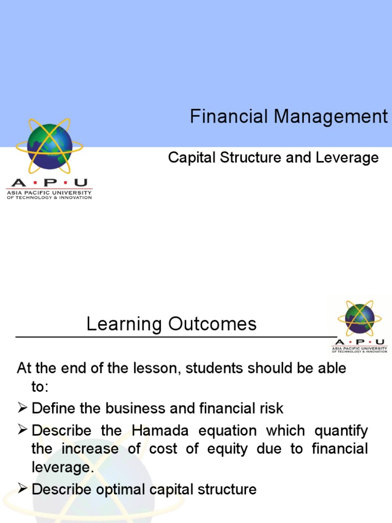 Capital Structure and Financial Leverage | PDF | Capital Structure ...