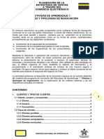 Clientes y Tipologías de Negociación