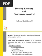 Security Recovery Concurrency Control: Lakshmi Kantakumar N