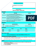 CV Mechanical Engineer Oil Field Experience