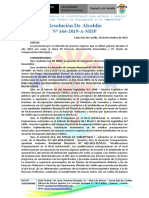 R.A.N° 166-2019-A-MDP - Mayores Ingresos