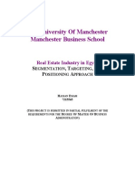 The University of Manchester Manchester Business School: Real Estate Industry in Egypt