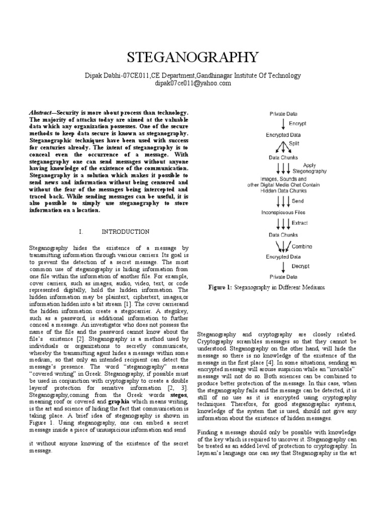 Understanding Steganography Techniques | PDF | Cryptography | Areas Of ...