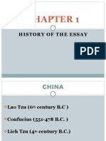 History of The Essay