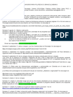 Fundamentos de Psicología Plan de Curso