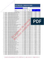 Lista de precios Pintuco 2020